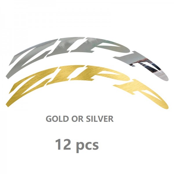 Bicycle Wheels Rim Decal Stickers for ZIPP Gold/Silver Color